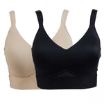 Rhonda Shear 2 Pack Molded Cup Bra With Mesh Back Detail XL Nude/ Black