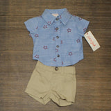 Cat & Jack Baby Boys' 2pc Star Chambray Top & Bottom Set