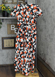 Who What Wear Women's Floral Print Puff Short Sleeve Dress 78412505