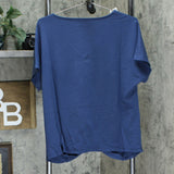 AnyBody Women's Knitted Jersey V-Neck Short Sleeve Twist Front T-Shirt