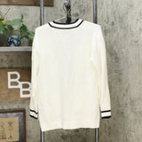 Who What Wear Women's Long Sleeve Button Front Varsity Cardigan Sweater