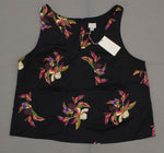 A New Day Women's Floral Satin Tank Top Blouse Shirt