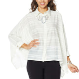 MarlaWynne WynneLayers Women's Plus Size Sheer Gauzy Unstructured Shirt