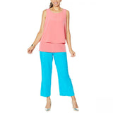 DG2 by Diane Gilman Women's Woven and Knit Tank Top