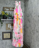 Eliza J Womens Floral Halter Belted Maxi Dress