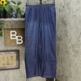 DG2 by Diane Gilman Women's SoftCell Denim Wide Leg Pants Indigo Medium