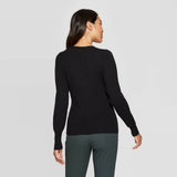 A New Day Women's Rib Cuff V-Neck Pullover Sweater