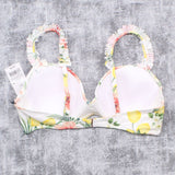 Shade & Shore Women's Lightly Lined Ruffle Strap Bikini Top