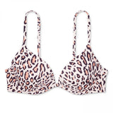 Shade & Shore Women's Leopard Lightly Lined Bikini Top
