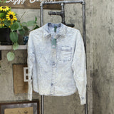 Wild Fable Women's Long Sleeve Acid Wash Button Down Shirt