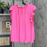 Who What Wear Women's Sleeveless Ruffle Blouse 78325843