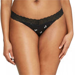 Auden Women's Cotton Thong with Lace Waistband