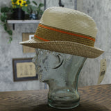 Steve Madden Women's Striped Band Fedora Hat