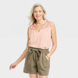 Knox Rose Women's Sleeveless Gauze Tank Top