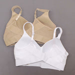 Rhonda Shear 2 Pack Mesh Back Detail Molded Cup Bras White/ Nude Plus 1X