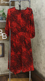 Calvin Klein Women's Snake Print Wrap Front Shift Dress