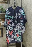 Echo Women's Wildflower Maxi Ruana Blue Multi