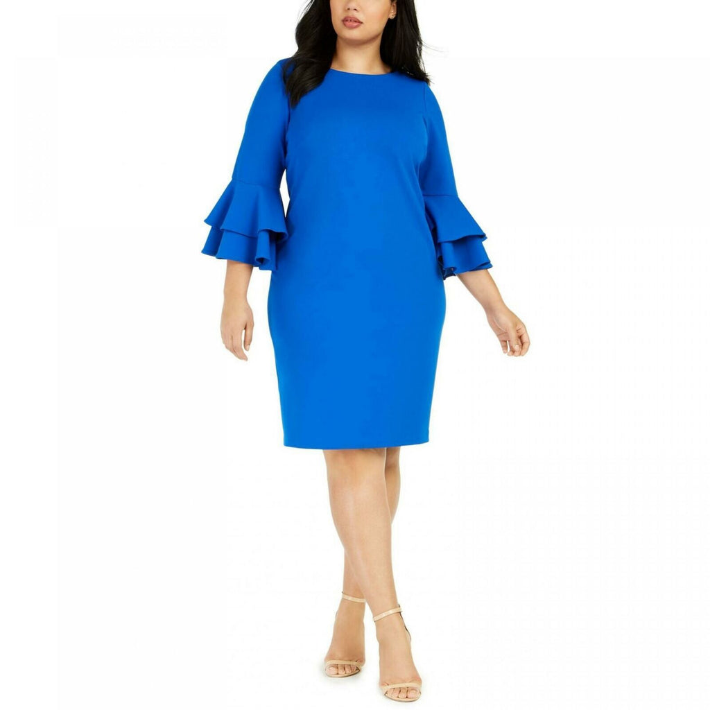 Calvin Klein Women's Plus Size Tiered Bell Sleeve Dress Biggybargains Calvin Klein Women's Plus Size Tiered Bell Sleeve Dress Biggybargains