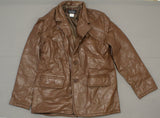 Haband Executive Division Men's Leather Blazer Jacket Coat Brown Large