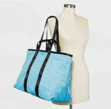 Wild Fable Zip Closure Faux Leather Trim Weekender Bag Aqua Blue
