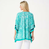Susan Graver Women's Paisley Liquid Knit Scarf Top