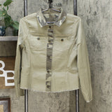 DG2 by Diane Gilman Women's Reversible Twill Denim Jacket