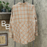 Joan Rivers Women's Plus Size Plaid Shirt With Back Button Detail