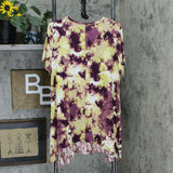 LOGO by Lori Goldstein Plus Size Tie Dye Tunic With Hi-Low Tank Top