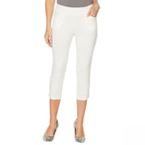 Nina Leonard Women's Straight Leg Pants Ivory Plus 1X