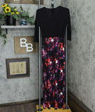 NWT NY Collection Petite Floral Surplice Knit Jumpsuit. PITU7614 Petite Medium