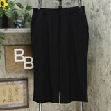 WynneLayers Women's Wide Leg Cropped Pants Black XL