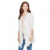 Knox Rose Women's Striped Long Sleeve Open Front Cardigan