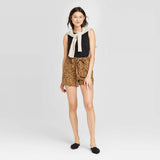 A New Day Women's Elastic Back Tie Waist Dress Shorts