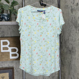 Isaac Mizrahi Live! Women's TRUE DENIM Ditsy Floral Knit Top