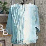 Alfani Women's Smocked Tie Dyed Blouse