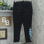 Martha Stewart Petite Embroidered 5-Pocket Ankle Jeans