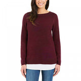 Hilary Radley Women's Layered Look Twofer Sweater