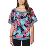 Colleen Lopez Women's Off The Shoulder Mixed-Print Blouse