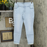 Belle by Kim Gravel Women's TripleLuxe Denim Double Fringe Jegging