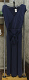 NWT G By Giuliana Womens Belted Cropped Knit Jumpsuit. 695571-Tall Large Tall