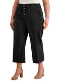 INC International Concepts Plus Size Button Front Culotte Pants