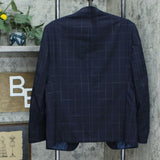 Calvin Klein Men's X-Fit Extra-Slim Stretch Wool Suit Jacket Navy Blue 42S