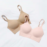 Rhonda Shear 2 Pack Molded Cup Bras With Mesh Back Detail Mocha/ Pink Large