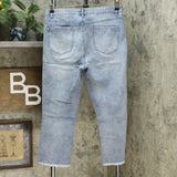 DG2 by Diane Gilman Classic Stretch Star Needle Punch Cropped Jeans Chambray 12