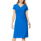 Antthony Women's Short-Sleeve V-Neck Jersey Knit Dress