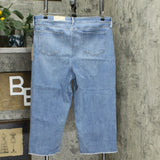 NWT NYDJ Women's Coheed Wide Leg Capri Fray Hem Jeans. A377700 18