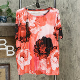 DG2 by Diane Gilman Women's Short Sleeve Printed T-Shirt