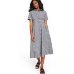Lisa Marie Fernandez for TRGT Women's Small Gingham Button-Front Shirtdress