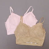 Rhonda Shear 2 Pack Lace Leisure Bras With Removable Pads Nude/ Pink Large