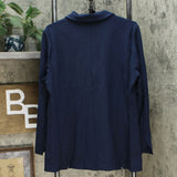 DG2 by Diane Gilman Women's Stretch Knit Ponte Blazer Navy Large